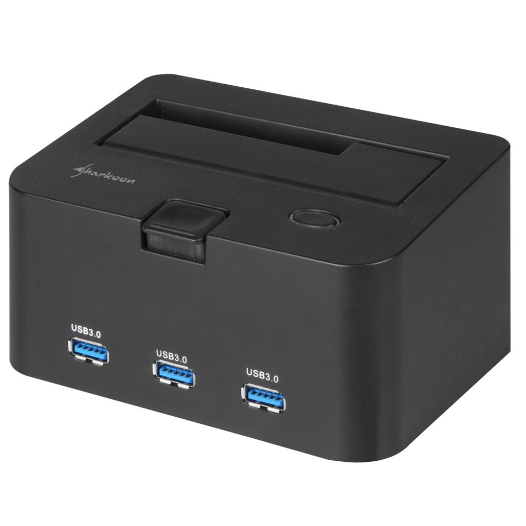 [03/09/2011] Sharkoon veröffentlicht Festplattendock SATA Quickport H3 mit USB-3.0-Anschluss und -Hub (2)