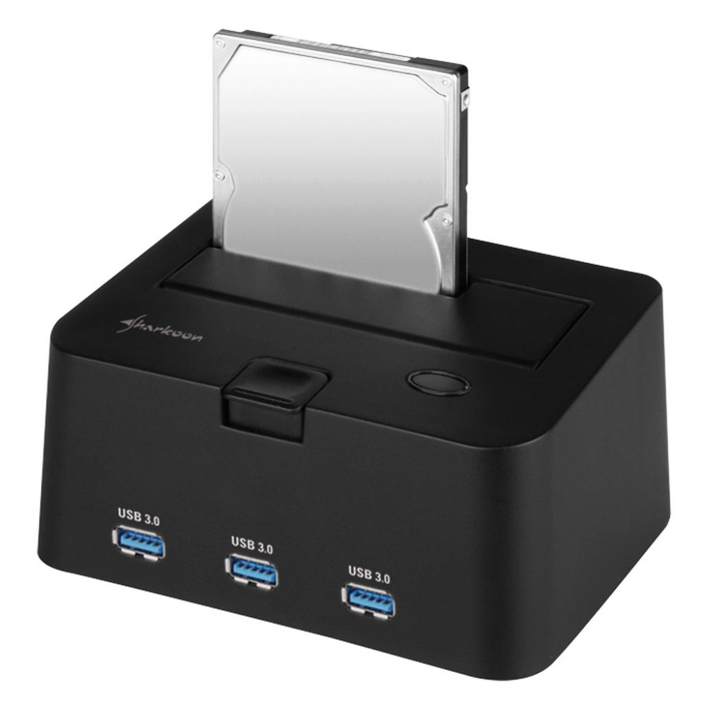 [03/09/2011] Sharkoon veröffentlicht Festplattendock SATA Quickport H3 mit USB-3.0-Anschluss und -Hub (3)