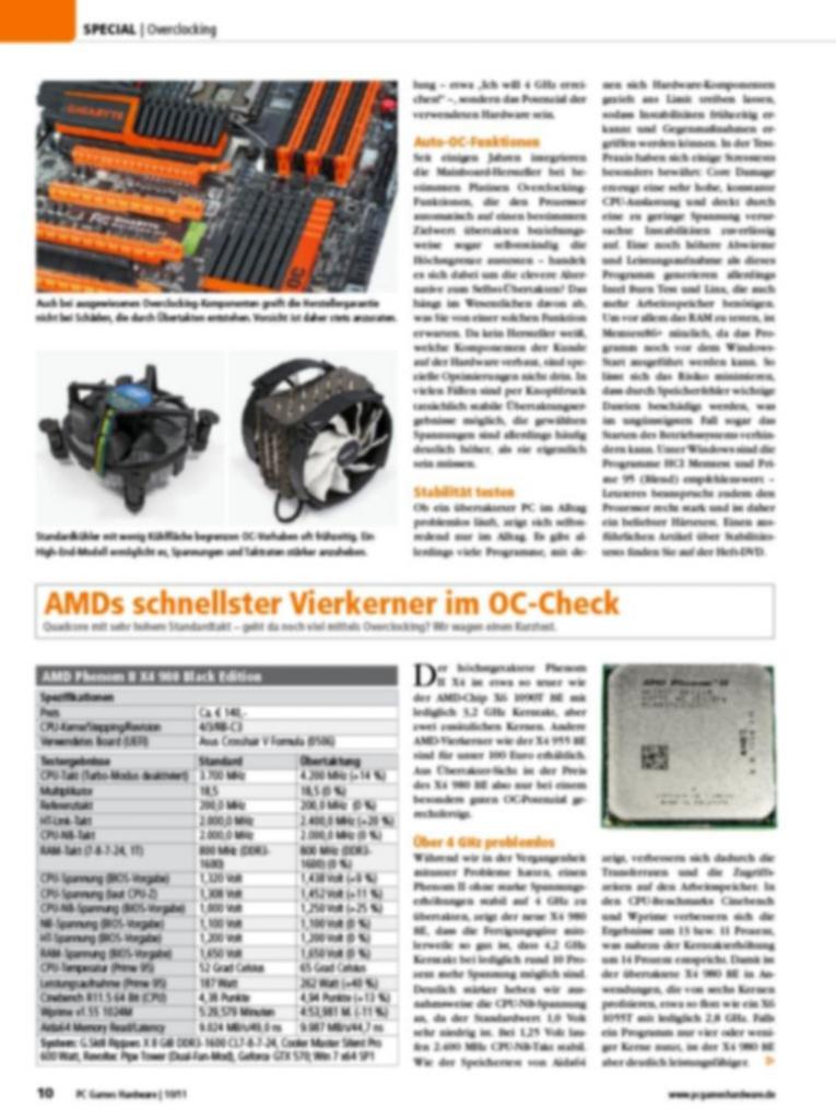 [02/09/2011] Overclocking für Fortgeschrittene in der PCGH 10/2011 (2)
