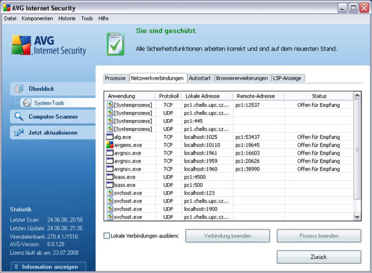 [31/10/2011] Platz 05: AVG Internet Security 10.0 - Malware-Schutz: 5,0 Punkte; Malware-Entfernung: 4,5 Punkte; Performance/Bedienung: 5,0 Punkte; Summe: 14,5 Punkte - Anbieter