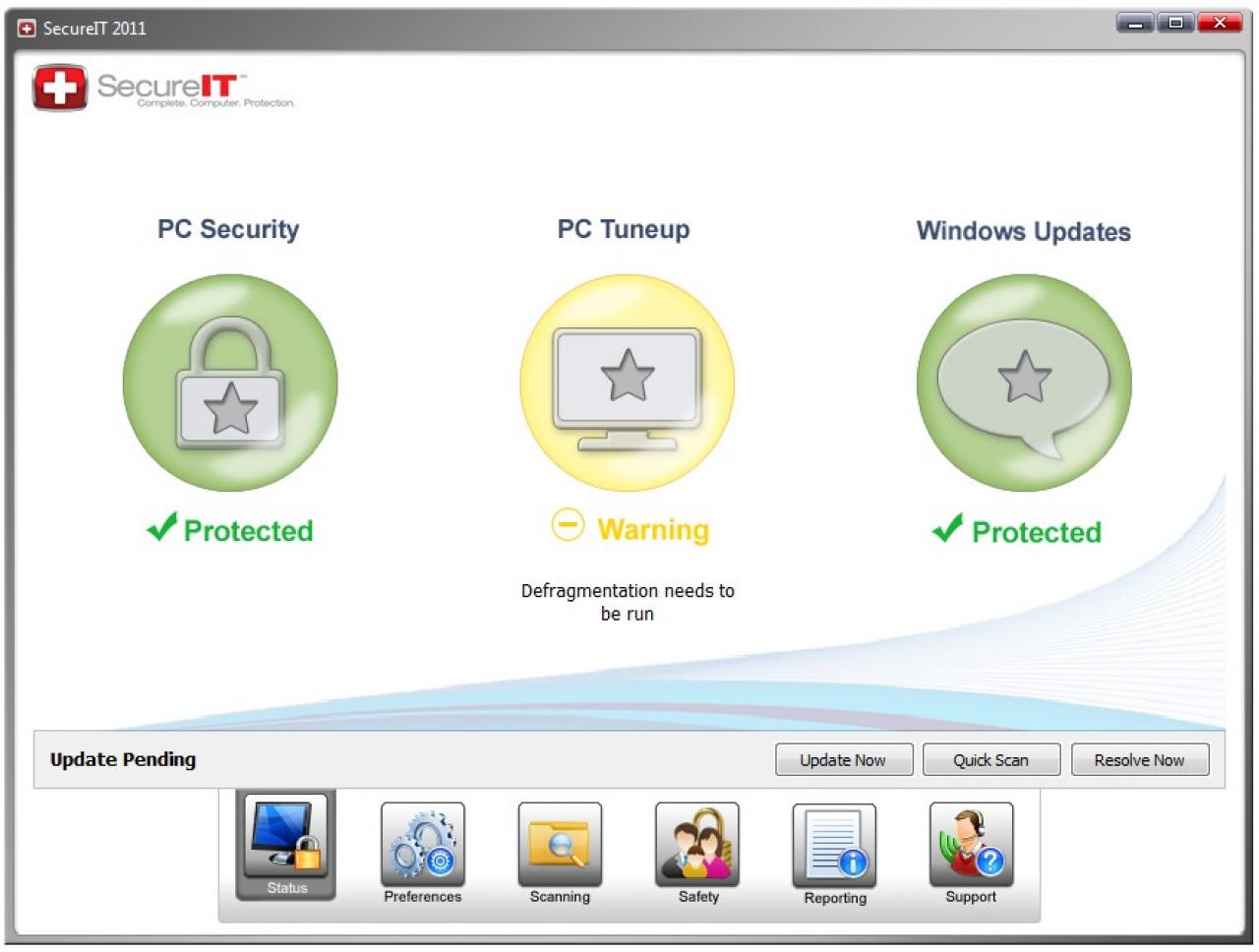 [31/10/2011] Platz 09: Security Coverage Secure IT Plus 2011 - Malware-Schutz: 4,5 Punkte; Malware-Entfernung: 3,0 Punkte; Performance/Bedienung: 6,0 Punkte; Summe: 13,5 Punkte - Anbieter
