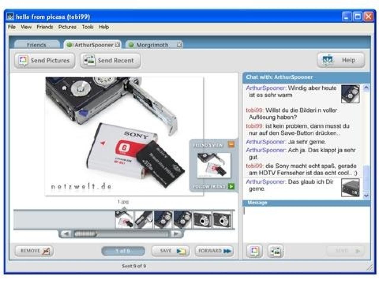 [18/10/2011] Google Hello - quasi eine Chatschnittstelle für Picasa zum schnellen Bildertausch. Der Dienst wurde von Google 2008 eingestellt.