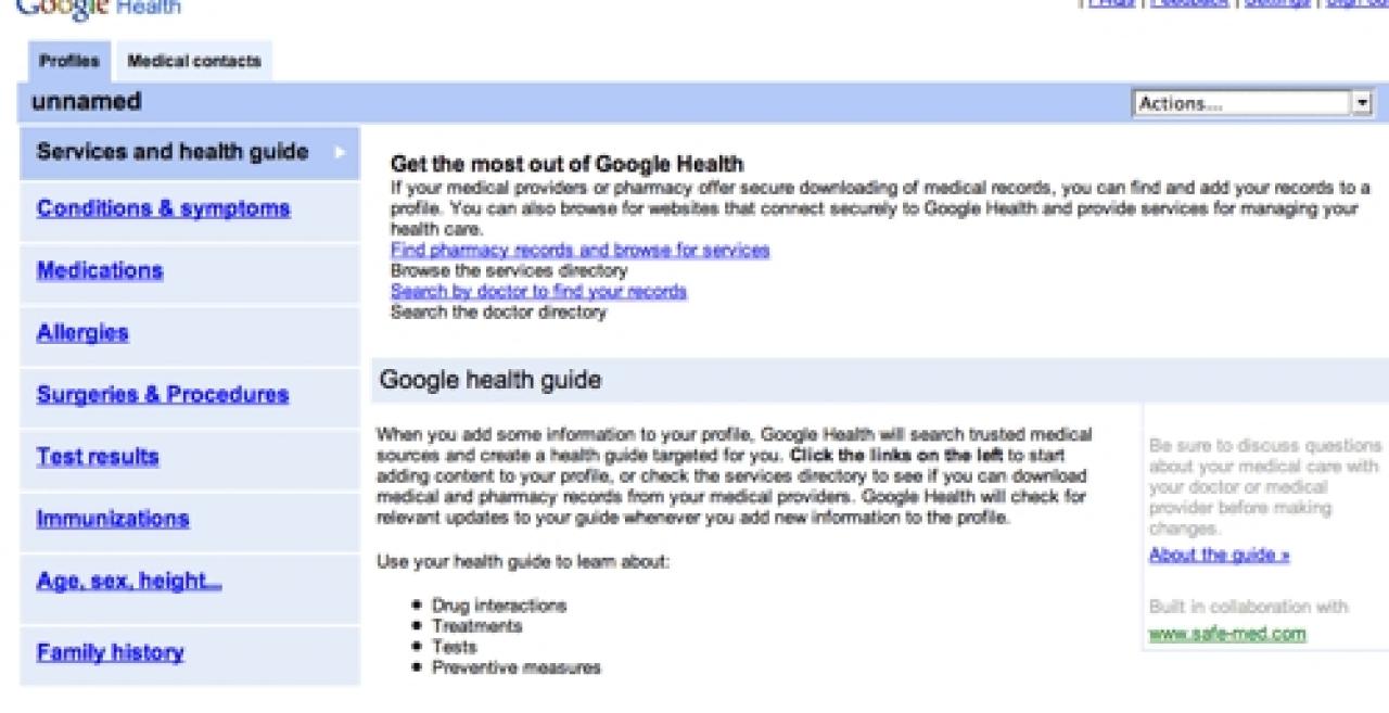 [18/10/2011] Google Health Advertising Blog - Gesundheitstipps von Google waren nicht gefragt und schlossen 2007 die Tore.