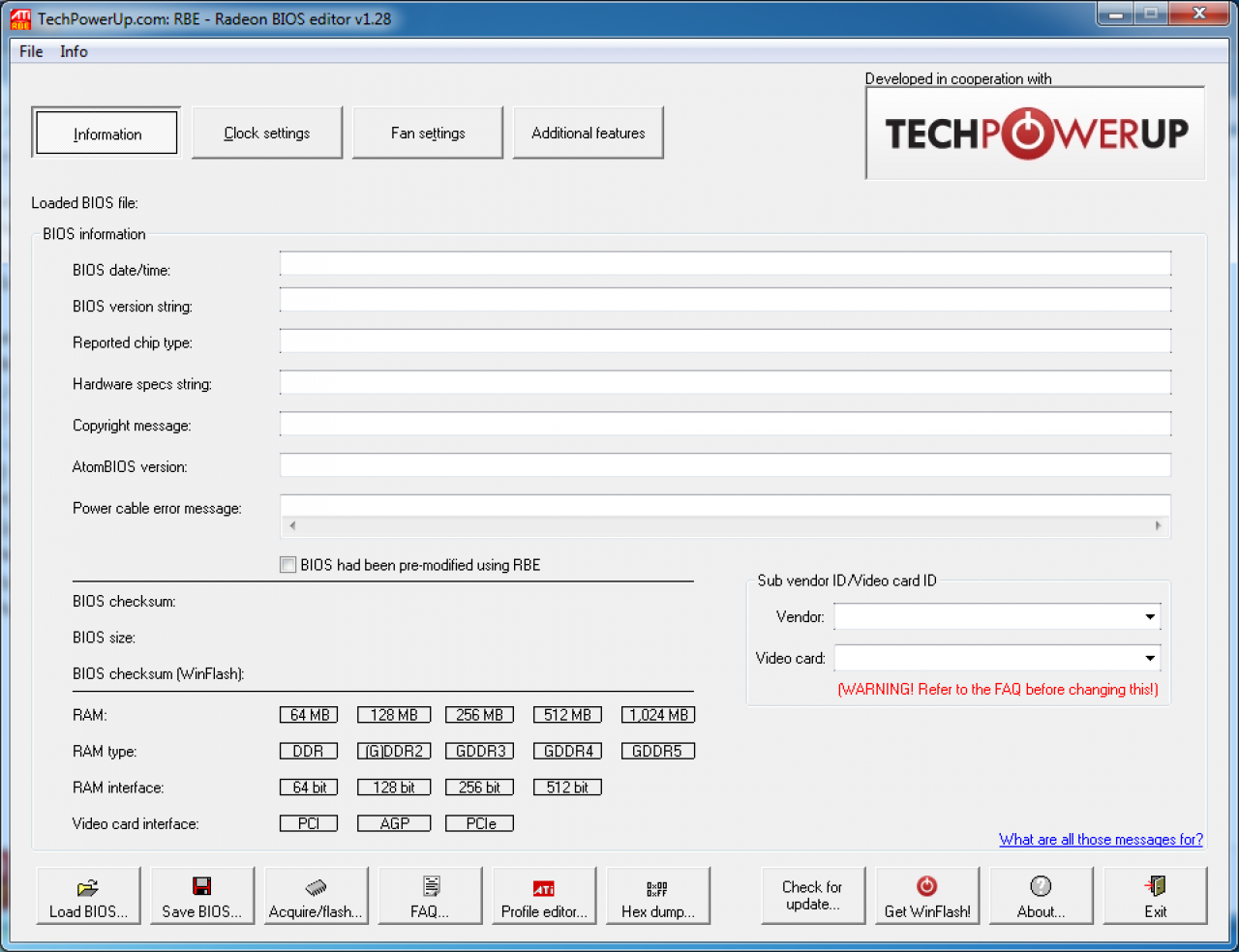 [03/10/2011] Wenn Sie das Grafikkarten-Bios über GPU-Z ausgelesen haben, können Sie den RBE nutzen um Änderungen an den Settings vorzunehmen, Das Tool funktioniert ausschließlich mit Radeon-Karten. Download RBE