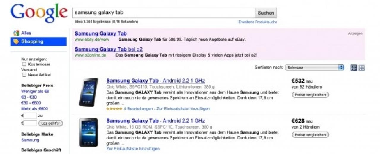 [18/10/2011] Google Produktsuche - als Froogle gestartet konnte dieser Preisvergleich nie wirklich viele Anwender locken. 