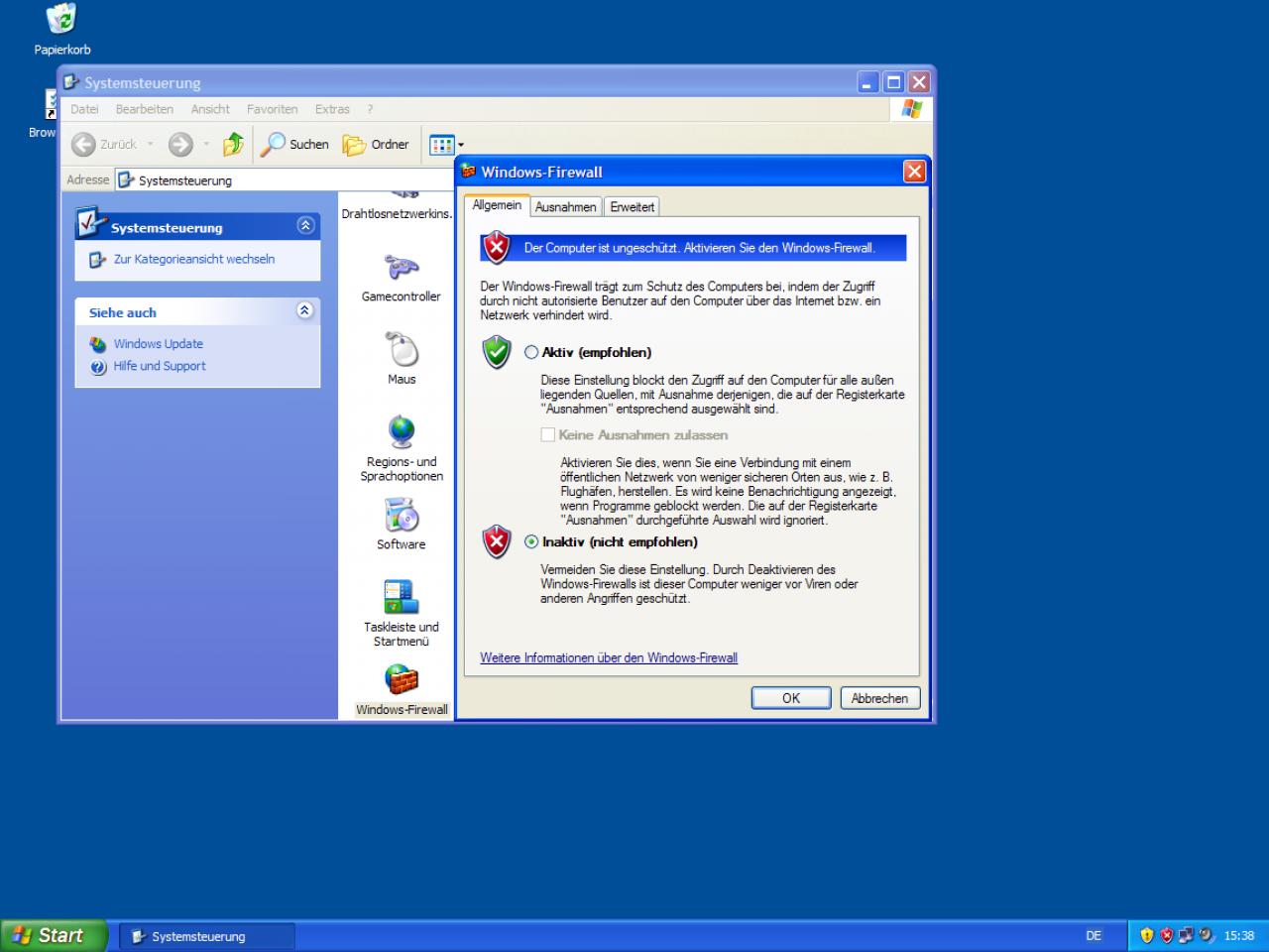 [24/10/2011] Mit Windows XP führte Microsoft die Windows Firewall mit dem Service Pack 2 ein. Ein sehr sinnvoller Schritt in Zeiten, in denen Router noch unüblich waren.