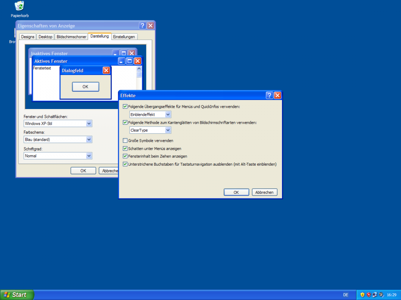 [24/10/2011] Im Zuge der langsamen Verbreitung von LC-Displays kam mit Windows XP Clear Type für NT-Systeme, die Kantenglättung für Schriftarten. Ein Segen für Flachbildschirmnutzer und auch auf einem CRT macht Clear Type einen guten Job.