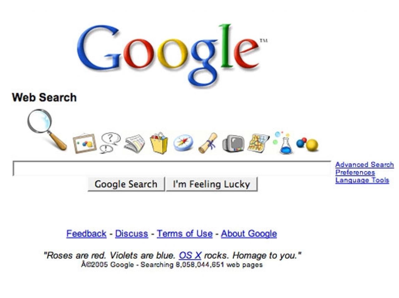 [18/10/2011] Google X - eine Google-Suche im Stil von OS X gab es nur ganz kurz, bevor sie kommentarlos verschwand. 