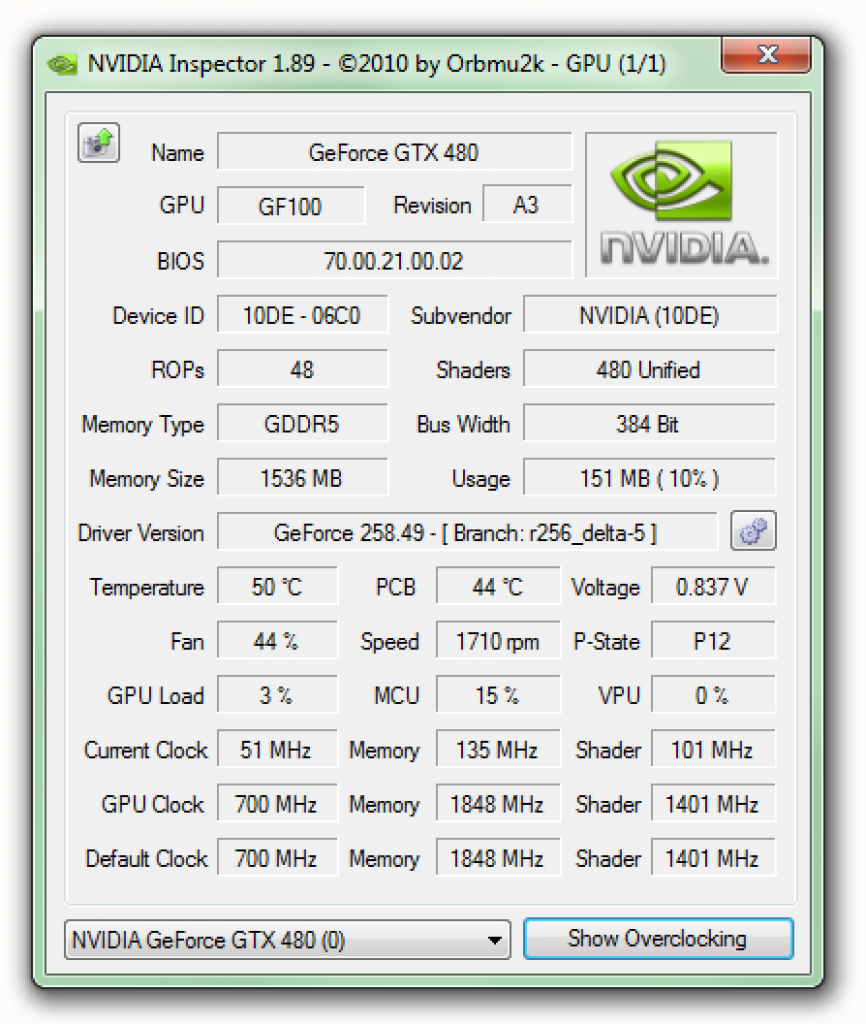 [03/10/2011] Das kostenlose Tool Nvidia Inspector von Orbmu2k ist zur Zeit eines der wichtigsten Hilfsmittel für Nutzer von Nvidia-Karten. Das Programm liest die Hardwaresettings direkt an der Karte aus und hat so direkten Zugriff auf Treiberfunktionen. Neben Änderungen an den Taktraten können Sie auch Änderungen an Kantenglättungsoptionen und Ähnlichem machen. Download Inspector