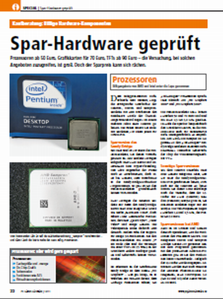 [27/10/2011] Vorsicht vor Sparhardware - Vorschau auf die PCGH 12/2011 (1)