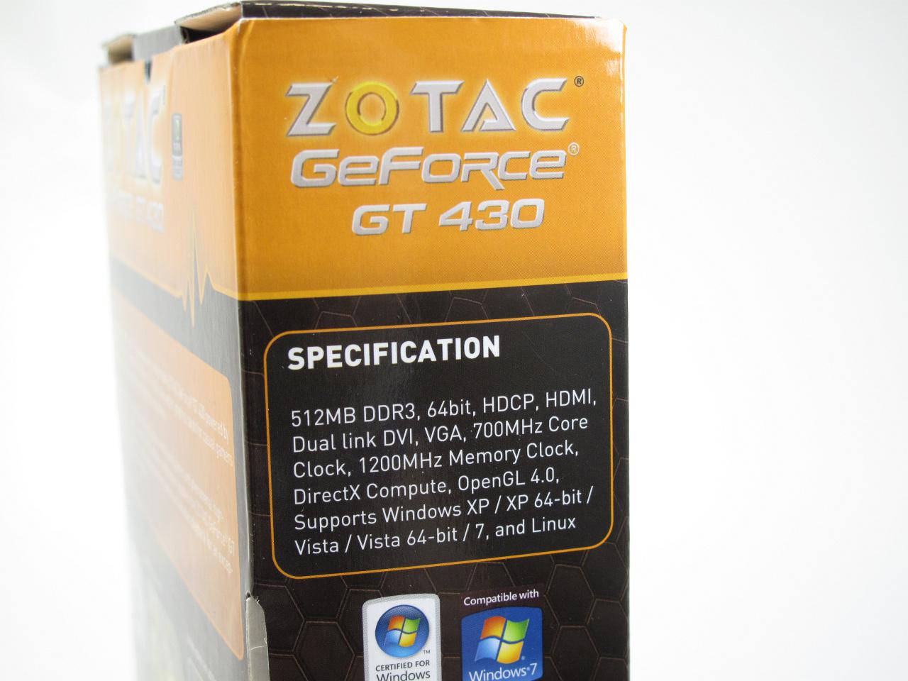 [14/10/2011] Zotac Geforce GT 430 PCI (6)