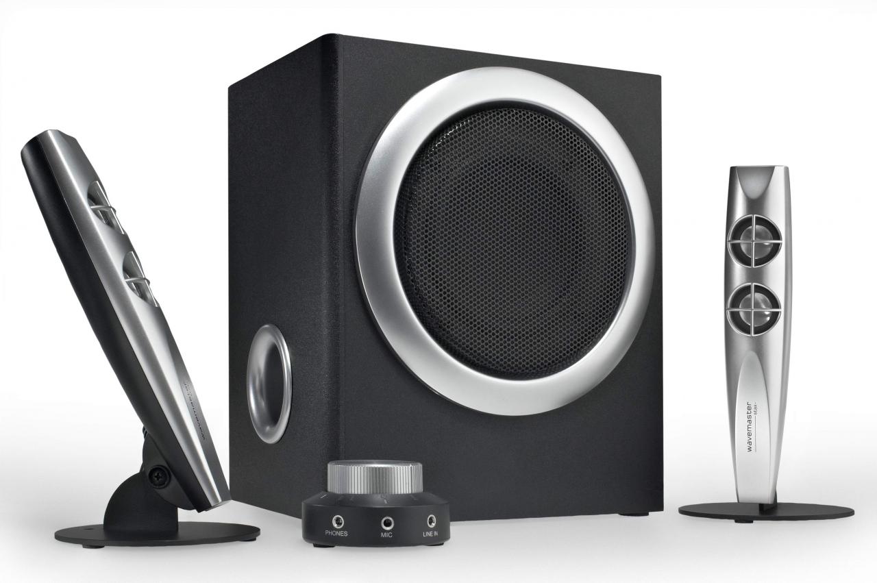 [26/10/2011] Wavemaster Stax: Aktives 2.1-System im platzsparenden Design. (3)