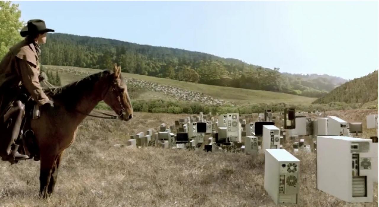 [14/11/2011] Symantec Mit eine Länge von knapp zwei Minuten sprengt diese Spot das Budget für jeden Werbeblock. Wir können Ihnen also nicht sagen wo dieser Kurzfilm wirklich gelaufen ist. Die Mischung aus Computern, Marlboro-Werbung und Brokeback Mountain erregt in jedem Fall Aufmerksamkeit. Youtube-Link