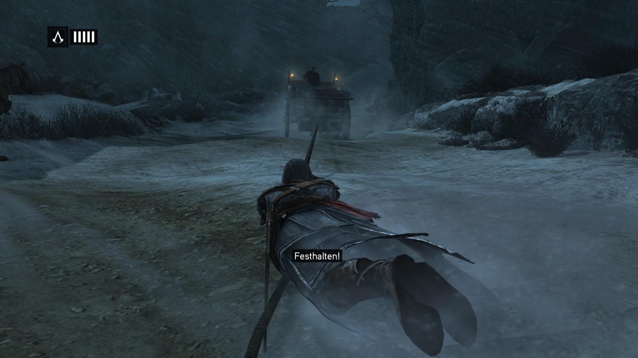 [29/11/2011] Es folgt eine wilde Verfolgungsjagd: Anfangs muss sich Ezio noch Stück für Stück an den Hauptmann herankämpfen.