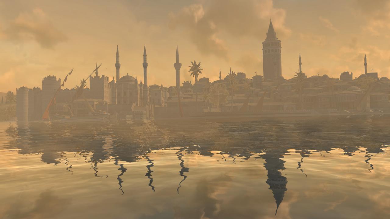 [29/11/2011] Die Bosporus-Meerenge teilt die beiden Stadtteile Konstantinopels voneinander und muss öfters in dem Spiel überquert werden. Dank Schnellreise-Funktion und schöner Aussicht allerdings kein Problem.