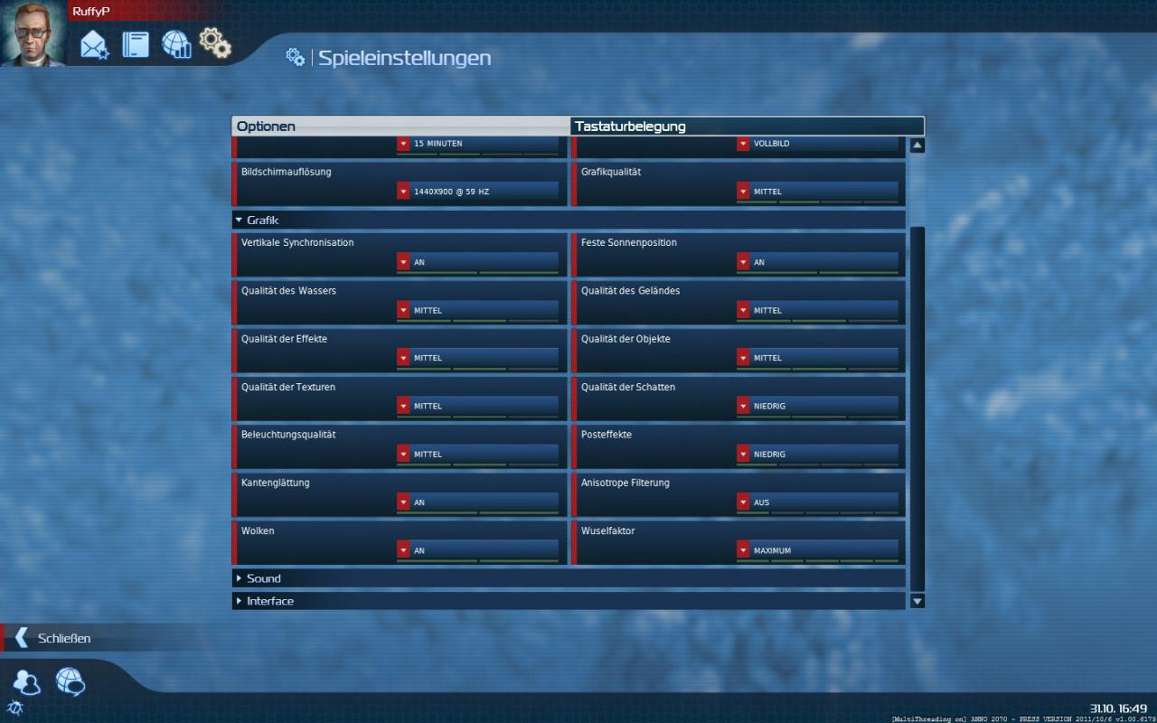 [03/11/2011] Anno 2070 Einstellungen Mittel
