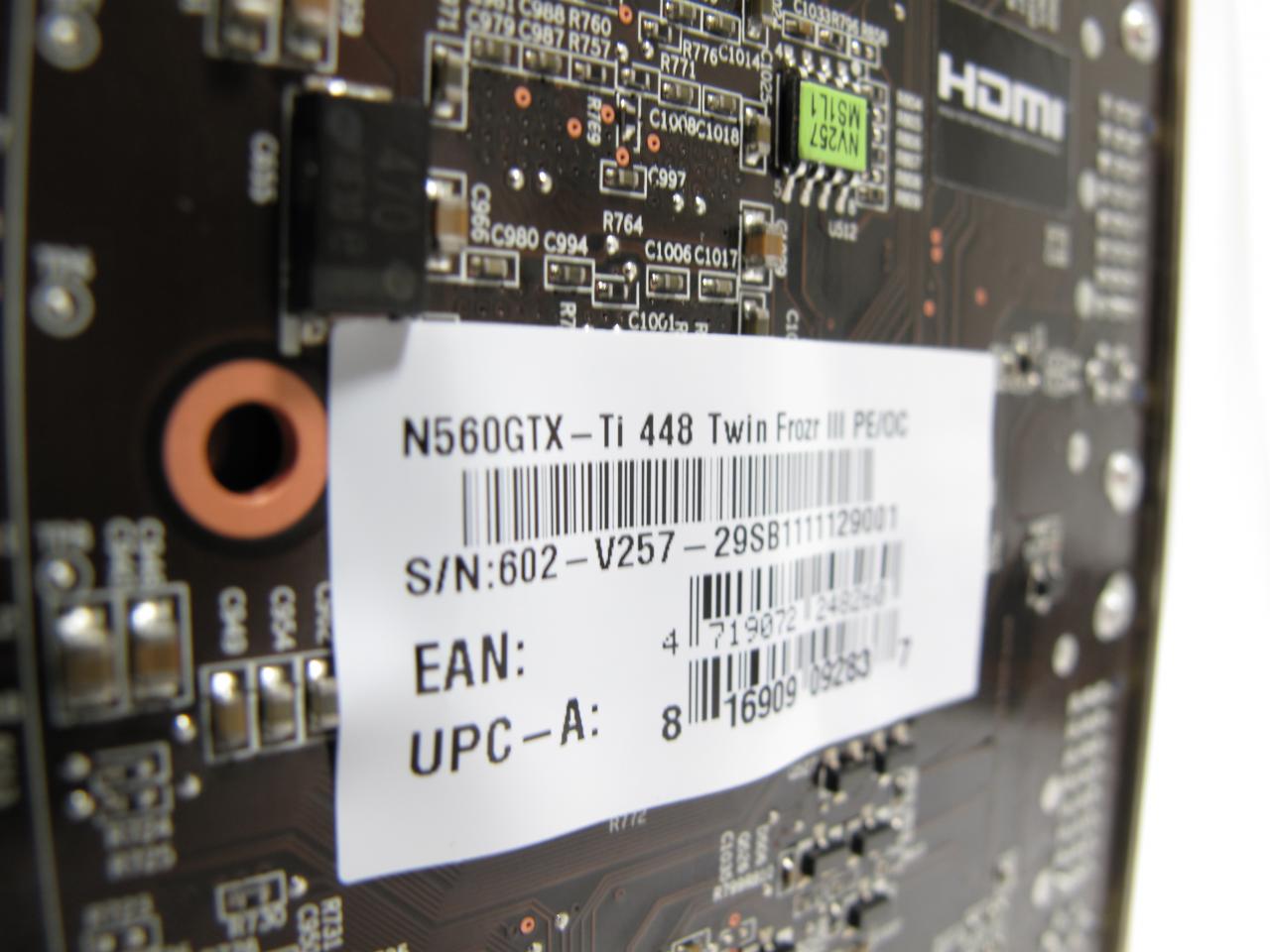 [29/11/2011] MSI GTX 560 Ti (448)