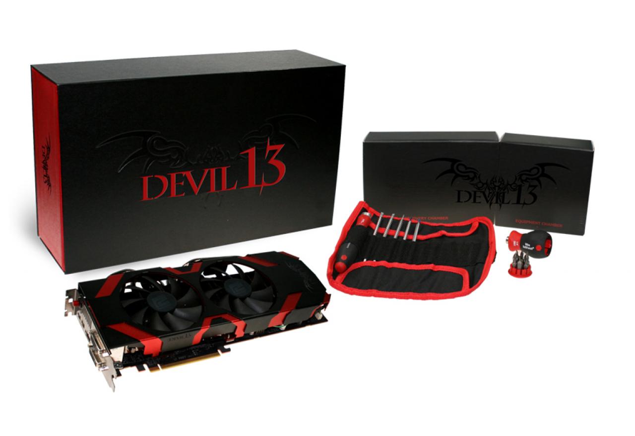 [03/11/2011] Etwas günstiger, aber nicht uninterssanter: die Radeon HD 6970 Devil 13 von PowerColor für 432,95 Euro. Wofür man das Werkzeug wohl braucht? Warscheinlich müssen Käufer die Karte erst noch zusammenbauen...