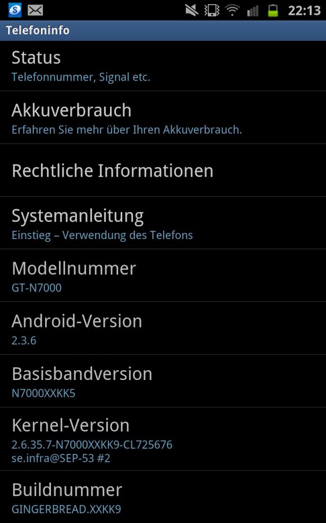 [25/11/2011] Nach der Installation des Updates, wird korrekt die Version 2.3.6 erkannt.