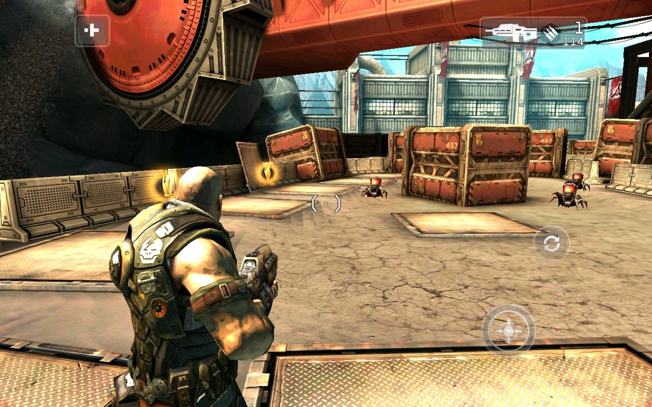 [25/11/2011] Das grafisch außergewöhnliche Spiel Shadow Gun sieht auf dem Samsung Galaxy Note sehr gut aus und läuft stets flüssig. (3)