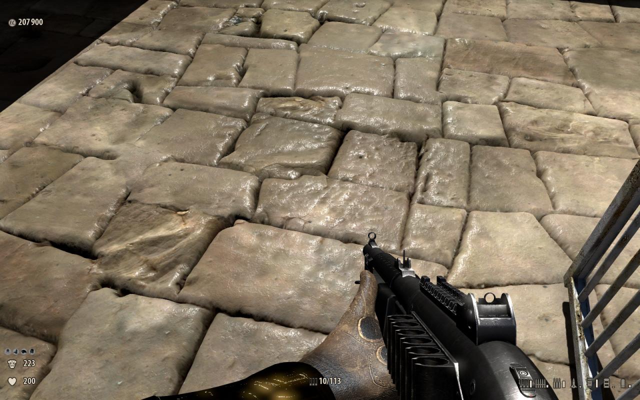 [30/11/2011] Serious Sam 3 BFE downsampled: DX9 maxed out dank Serious Engine 3.5. Hier im Bild: Edel-Parallax-Mapping