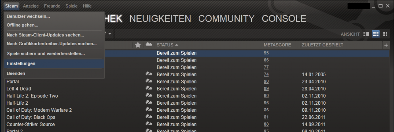 [18/11/2011] Steam Passwort ändern: Anleitung plus Steam Guard (1)