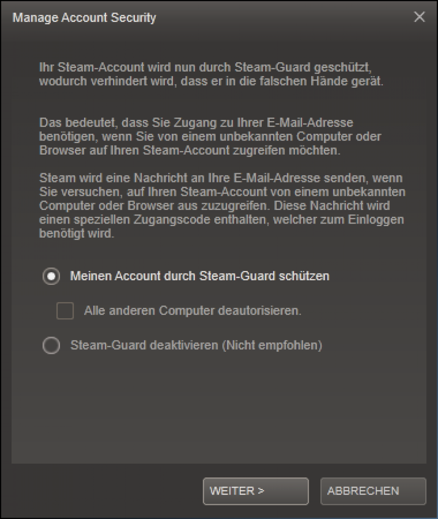 [18/11/2011] Steam Passwort ändern: Anleitung plus Steam Guard (7)
