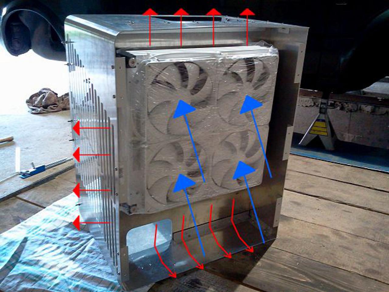 [25/11/2011] Casecon White Giant: Alu-Gehäuse nach Maß für einen Riesen-Radiator (51)