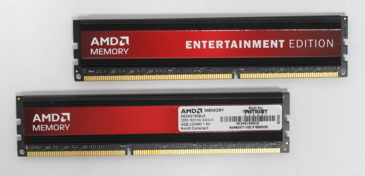 [12/12/2011] Neu im Testlabor: AMD-Arbeitsspeicher in der Entertainment Edition