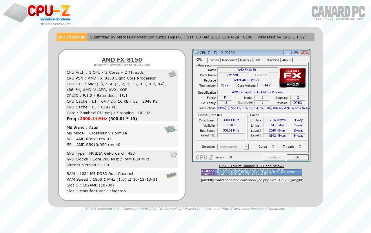 [05/12/2011] Erneuter DDR3-Weltrekord mit Bulldozer FX: 1.800 MHz