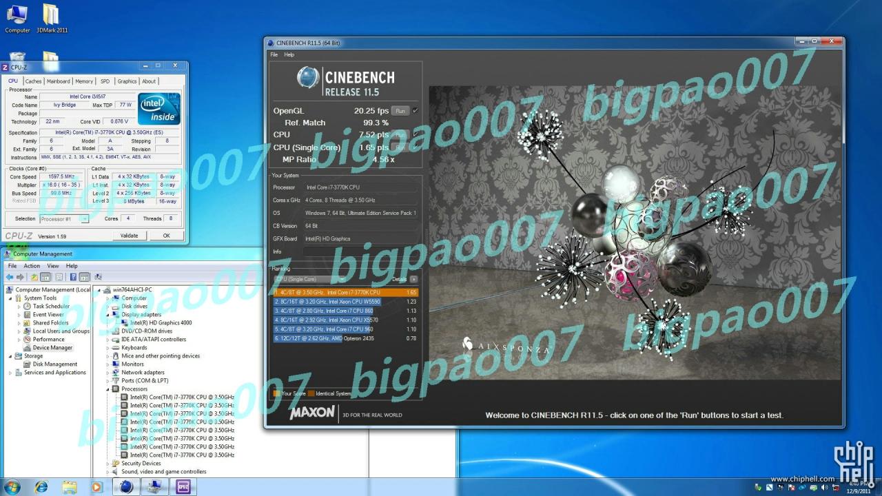 [11/12/2011] Intel Ivy Bridge: Benchmarks eines Core i7 3770K Engineering Samples aufgetaucht (2)