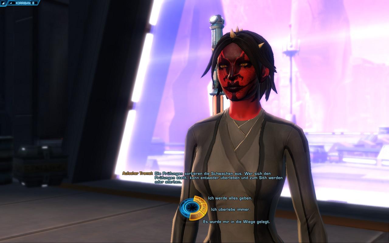 [13/12/2011] Dialogoptionen werden typisch Bioware in Kreisanzeigen wie bei Mass Effect angeboten.