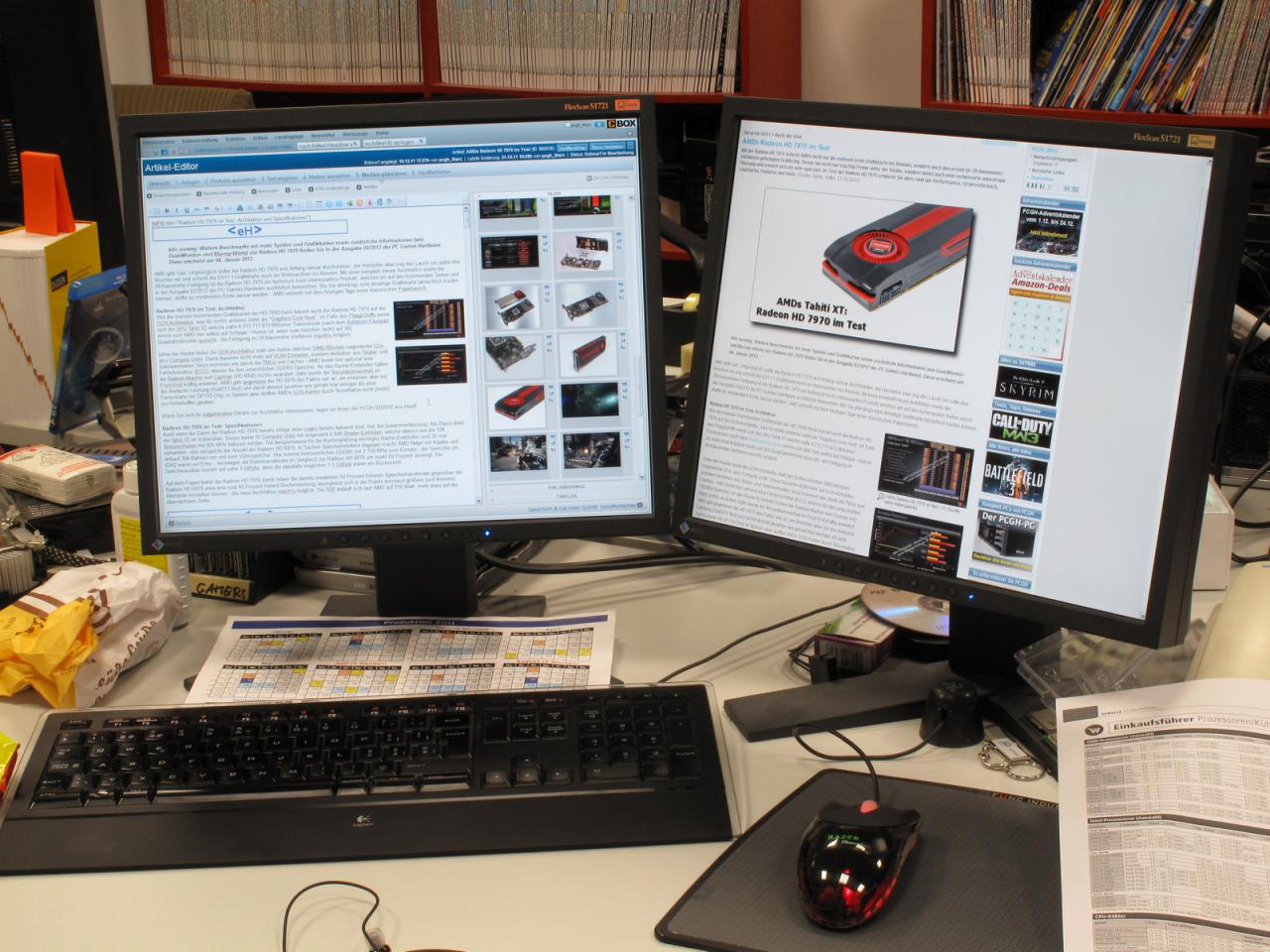[22/12/2011] Die News, die der gute Marc da gerade in unser Content-Management-System tippt, ist für Sie bestimmt schon ein alter Hut, wenn Sie diese Bildunterschrift lesen. Trotzdem, selten brodelte die Online-Gerüchteküche so heftig wie vor den ersten auf PCGH.de präsentierten Fakten zur HD 7900.
