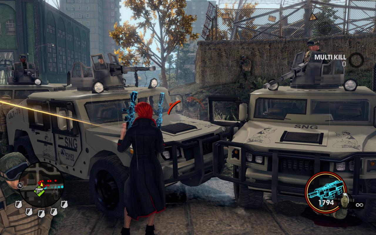 [03/12/2011] Saints Row The Third: Um ehrlich zu sein: Autos brauchen lange, bis sie unter Cyber-Beschuss hochgehen.