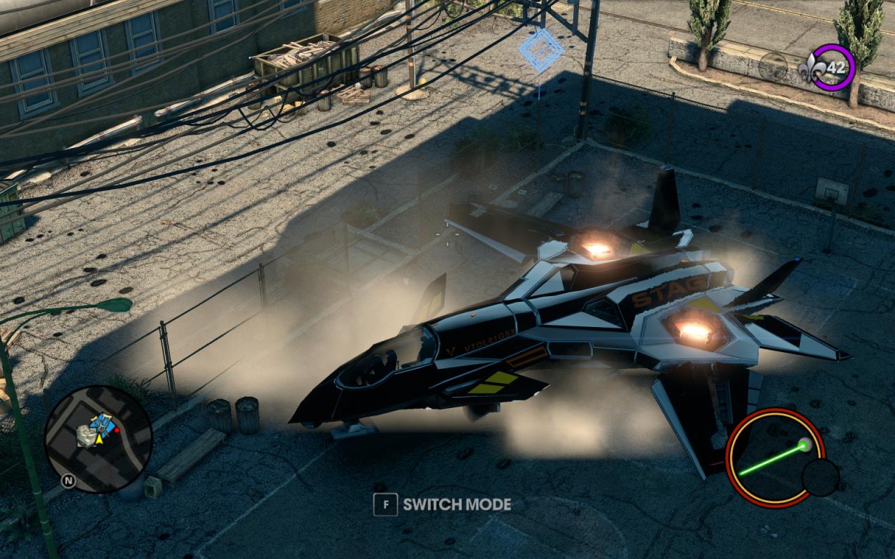 [03/12/2011] Saints Row The Third: Hinterhofparken mit einem Gleiter - das machen Sie bestimmt auch regelmäßig.