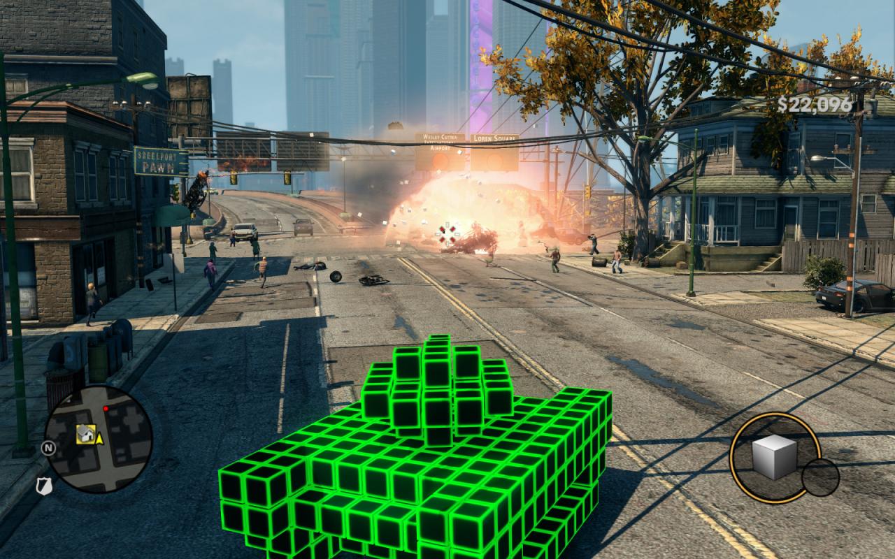 [03/12/2011] Saints Row The Third: Ein Cyberspace-Panzer, der mit Würfeln schießt. Ist klar.