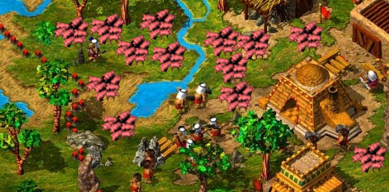[05/12/2011] Die Siedler 3: Was in Foren anfänglich als Scherz oder Bug abgetan wurde, stelle sich später als gewollte Kopierschutzmaßnahme heraus. Bei Raubkopien stellen Eisenschmelzen und andere Betriebe ihre geplante Arbeit ein und produzieren nur noch Schweine. 