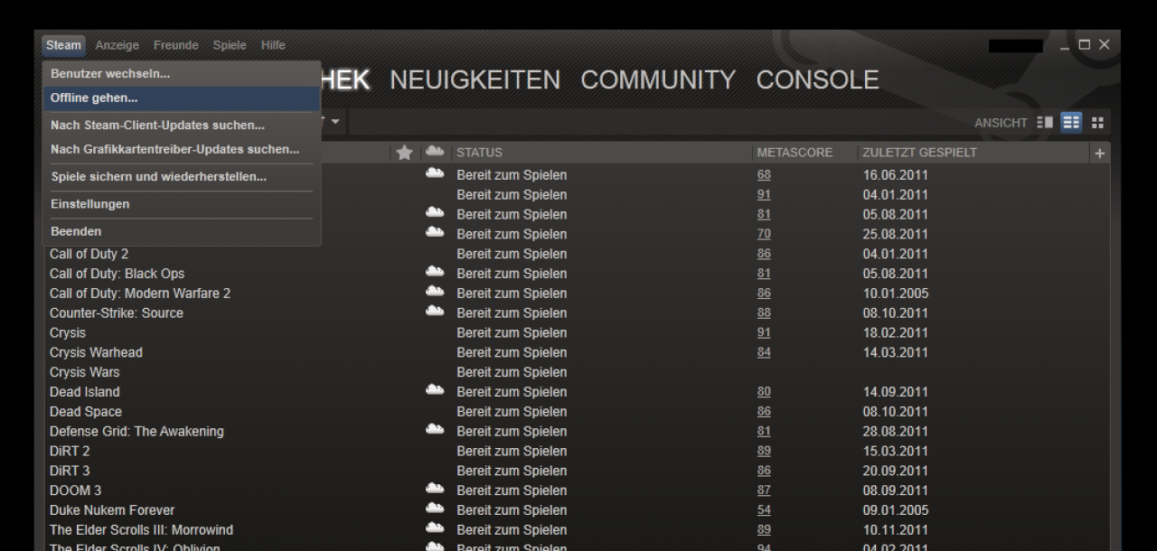 [02/12/2011] Die Oberfläche von Steam selbst ist ebenfalls mehrsprachig: Möchten Sie diese wechseln, so navigieren Sie sich über 