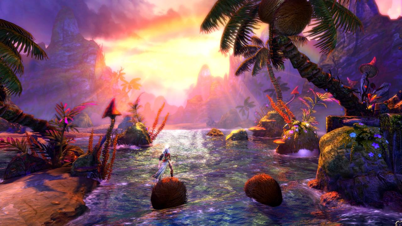 [22/12/2011] Und noch mal Trine 2, hier in einem karibisch angehauchten Abschnitt: Die Sonne bricht hinter den Bergen hervor und taucht die Szenerie in ein orange-violettes Licht - zusammen mit der Musik einfach nur schön