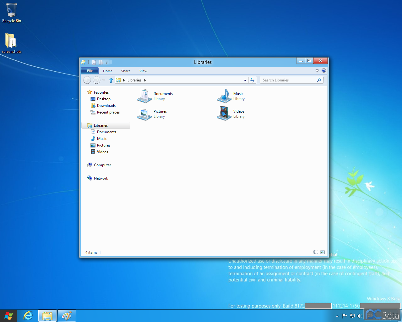 [26/12/2011] Windows 8: Screenshots von Build 8172 mit Taskmanager und Sidebar aufgetaucht (3)