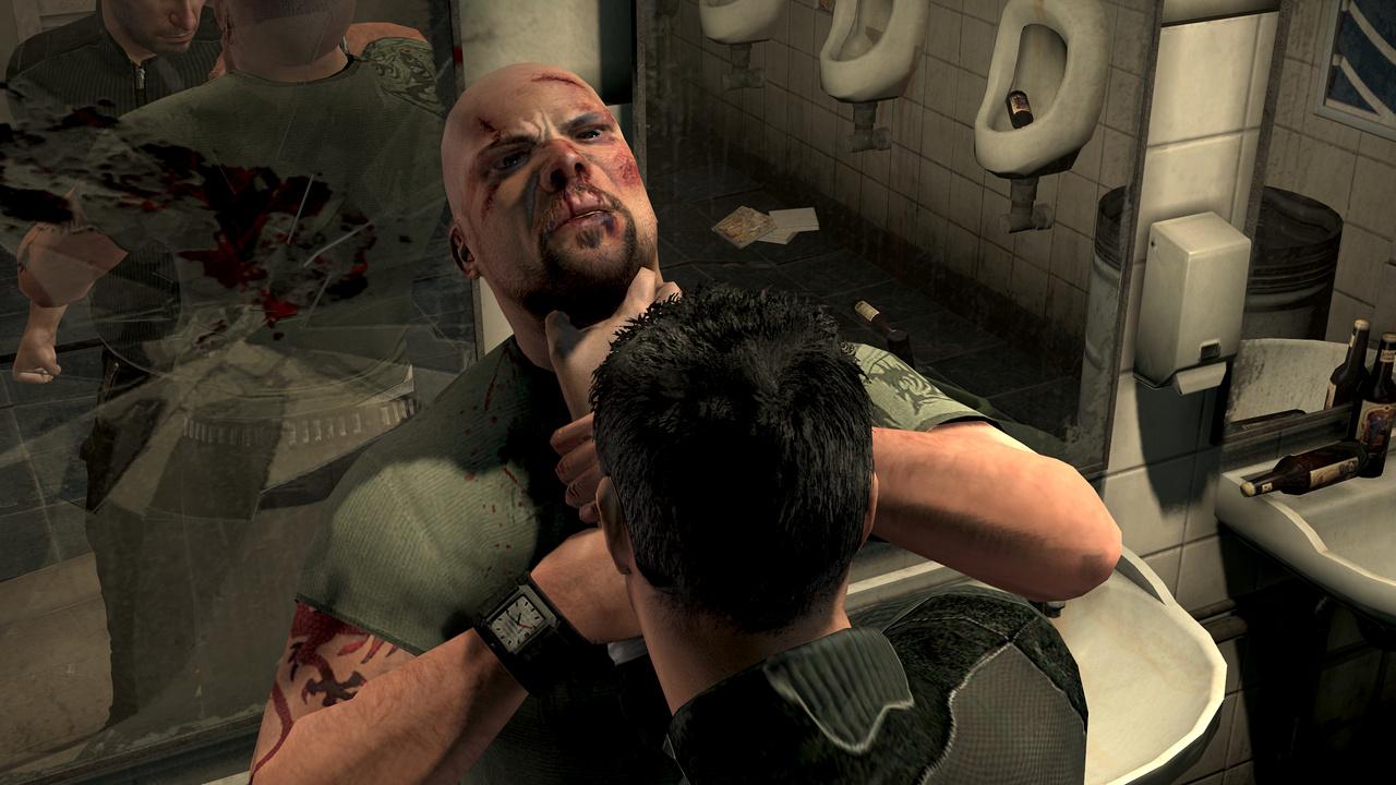 [20/01/2012] 2010: Der Kampf auf einer öffentlichen Toilette zeigt in Splinter Cell Conviction eindrucksvolle Spiegelungen, wenngleich die Szene vorberechnet ist