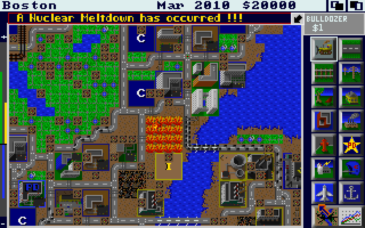 [21/01/2012] Simcity (1989): Als Bürgermeister einer ganzen Stadt können Sie in Simcity ihre eigenen Vorstellungen einer perfekten Metropole umsetzen. Naturkatastrophen und andere Unglücke machen Ihnen dabei das Leben schwer, aber auch die alltäglichen Probleme einer Stadt dürften schon so manchen Hobby-Bürgermeister schlaflose Nächte bereitet haben.