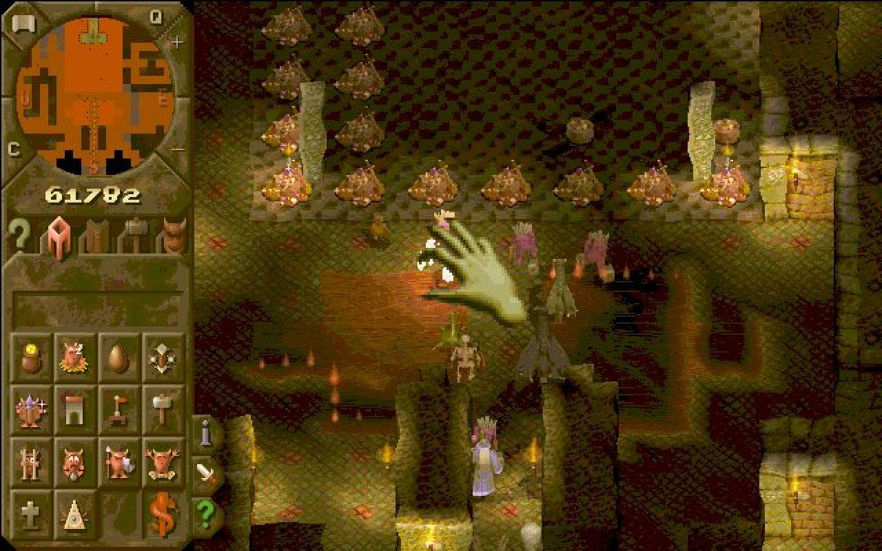 [21/01/2012] Dungeon Keeper (1997): Falls Sie auch einmal den bösen Dämonen spielen wollten, der in den zahlreichen Dungeons der Rollenspiele haust, dann war 1997 Ihr Glücksjahr. Peter Molyneux überließ Ihnen in Dungeon Keeper nämlich die Gewalt über die bösen Helfer und ließ ahnungslose Helden in Ihre Fallen tappen.
