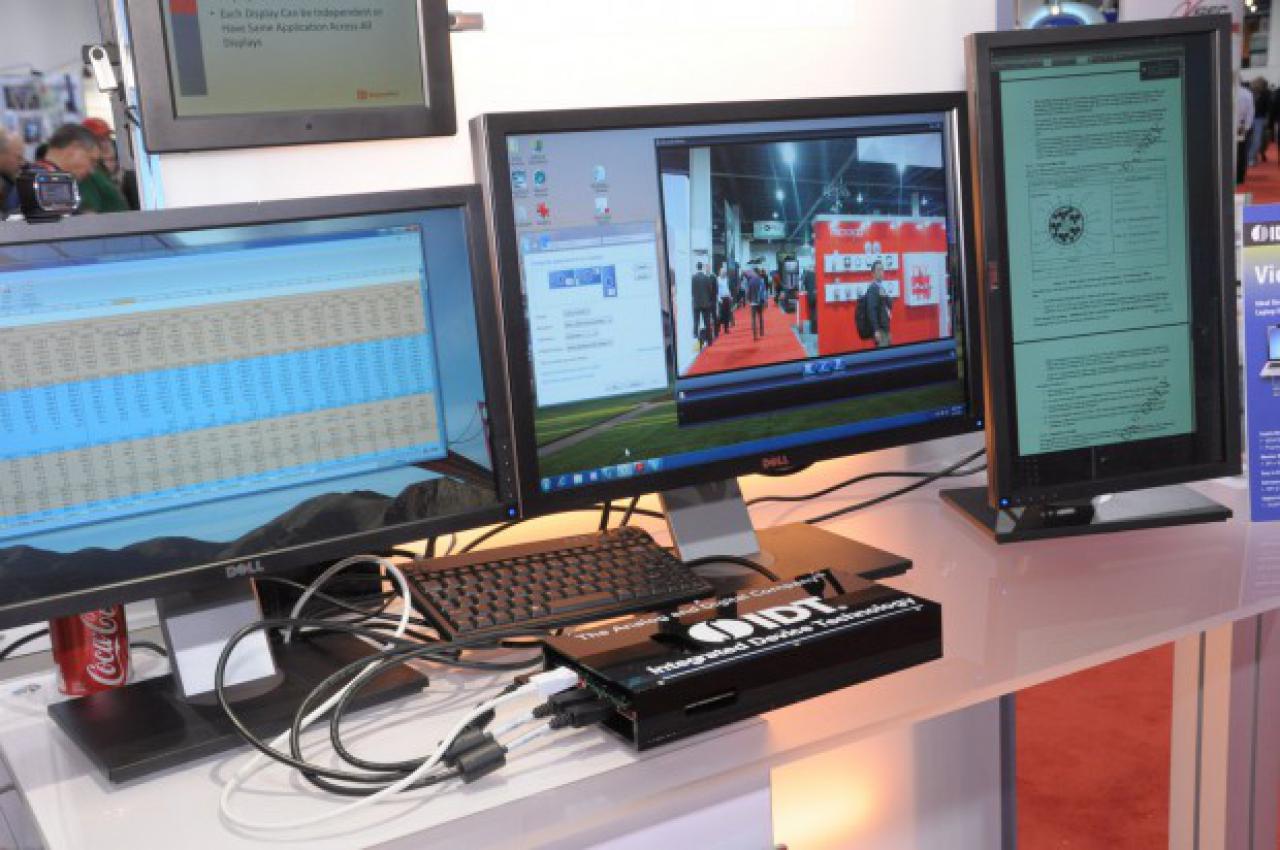 [17/01/2012] CES 2012: Daisy-Chaining erlaubt theoretisch bis zu 63 Monitore an nur einer Grafikkarte. (4)