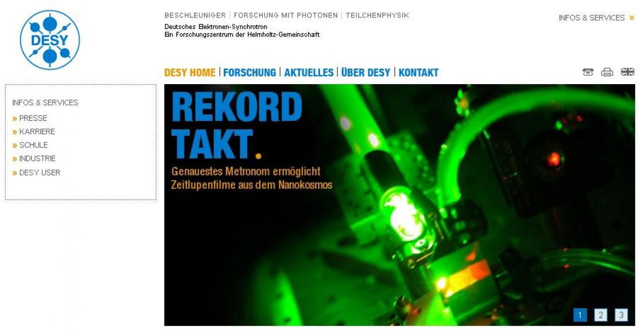 [17/01/2012] Laser-Metronom Desy ermöglicht Makroaufnahmen von Elektronen