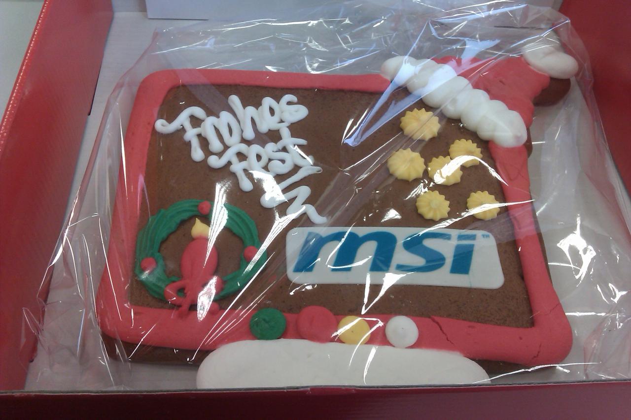 [05/01/2012] Das Weihnachtfest 2011 war zwar schon Geschichte als dieser köstliche Gruß von MSI bei uns in der Redaktion eintraf. Wir sagen trotzdem artig 