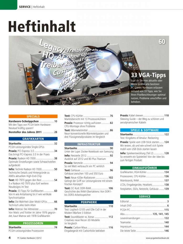 [27/01/2012] PC Games Hardware 03/2012: Inhalt