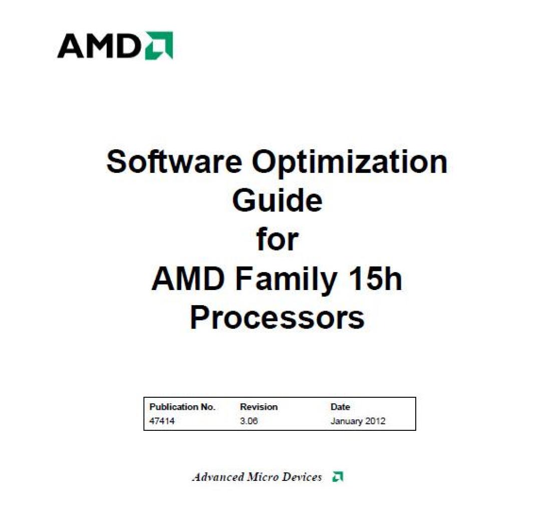 [13/01/2012] AMD Bulldozer: Neuer Software Optimization Guide enhüllt Features von Piledriver und Trinity