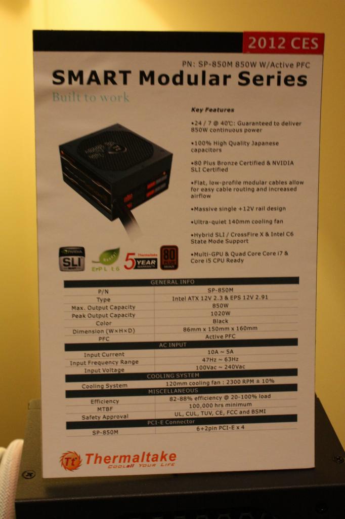 [11/01/2012] Thermaltake Netzteile auf der CES 2012 (8)