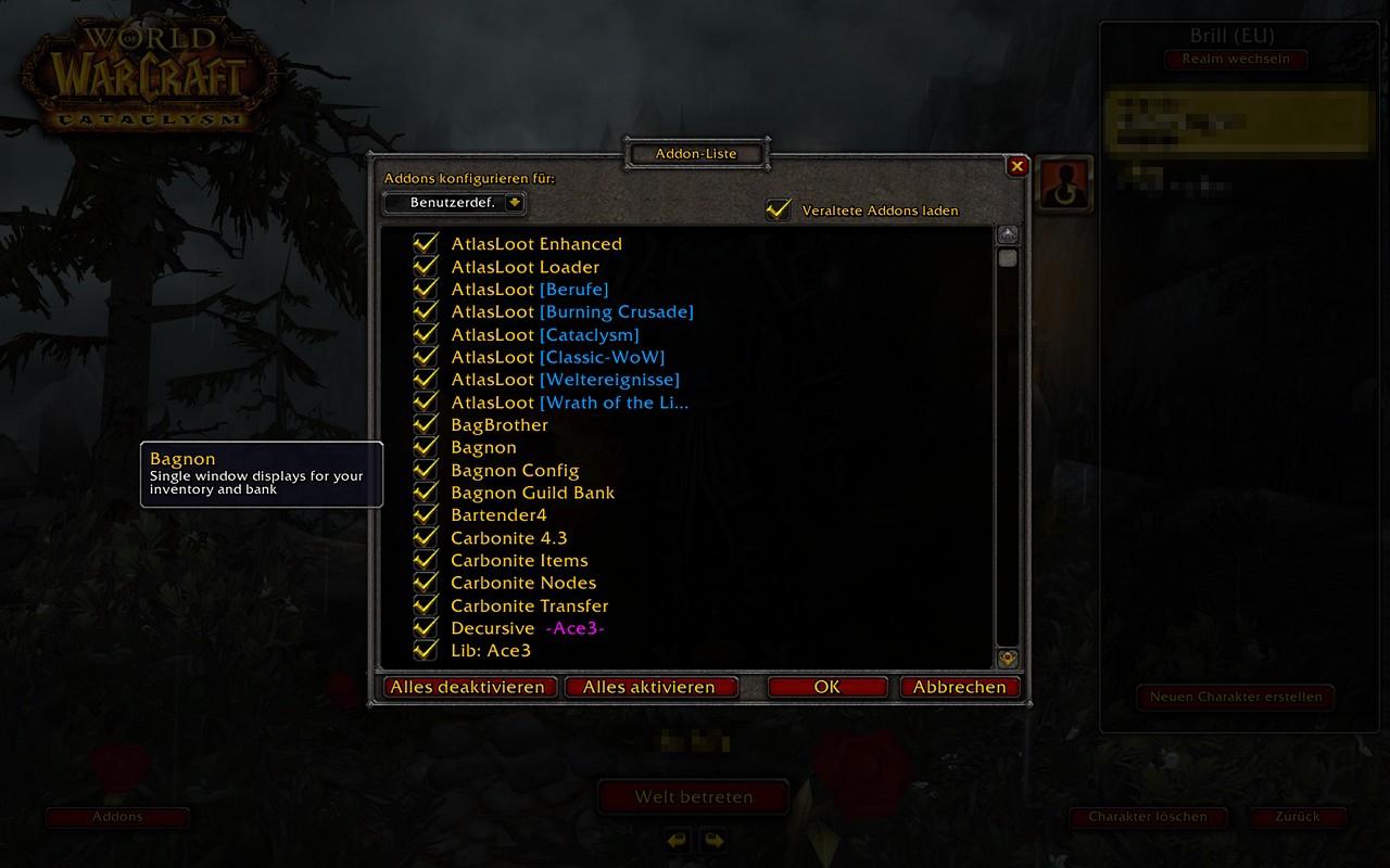 [10/01/2012] Liste von Addons, die während der 64-Bit-Benchmarks aktiv waren